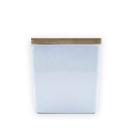 Βάζο για Κερί Λευκό Τετράγωνο 300 ml