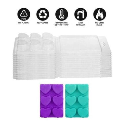 Θήκη για Wax Melts 6πλη Καρδιές