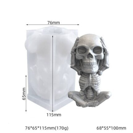 Καλούπι Σιλικόνης Halloween Σκελετός Δεν Ακούω