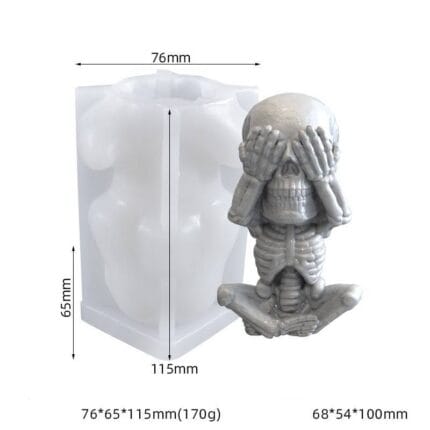 Καλούπι Σιλικόνης Halloween Σκελετός Δεν Βλέπω