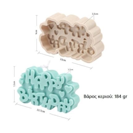 Καλούπι Σιλικόνης Happy Birthday